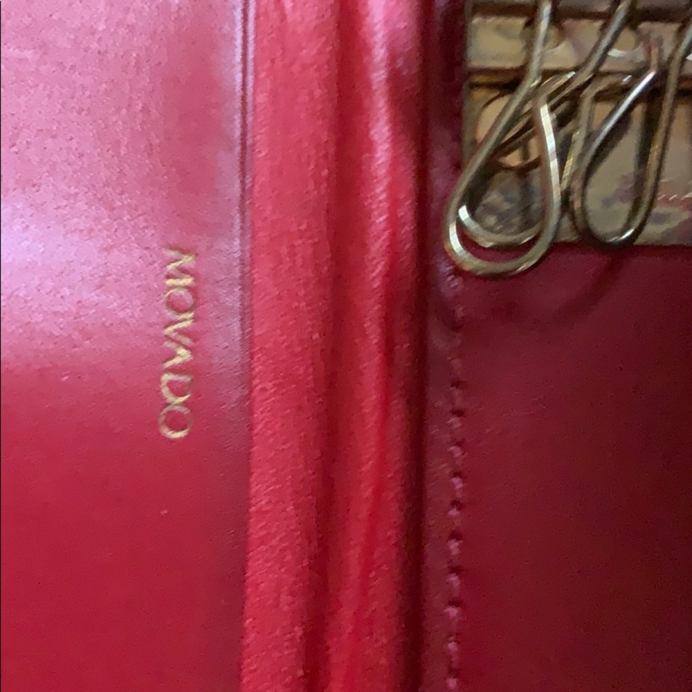 Movado Red make-up Or clutch RED Bag new used once